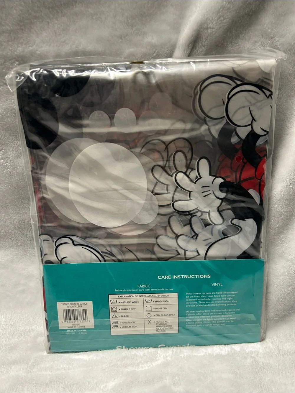 vintage The Water Works Co Mickey Mouse Unlimited clear vinyl shower curtain